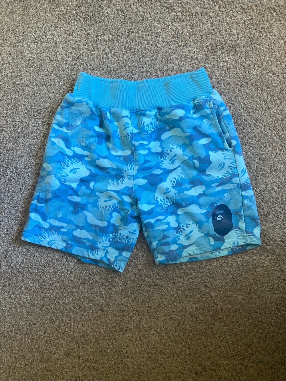 Bape Blue Camouflage Men's Shorts